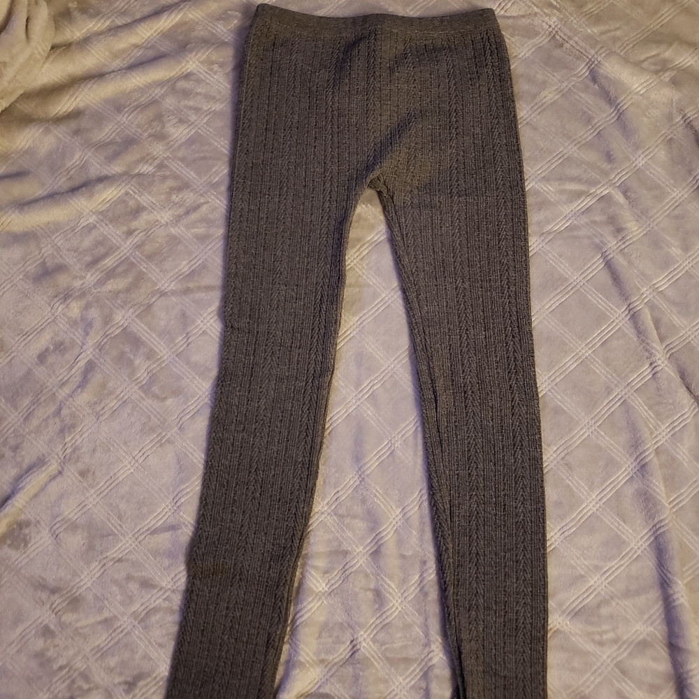 Grey Fleece Lined Leggings NWOT - Picture 2 of 3